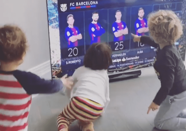 Barcelona qualified for the world cup . Barcelona v Real Madrid: Thomas Vermaelen's kids watching
