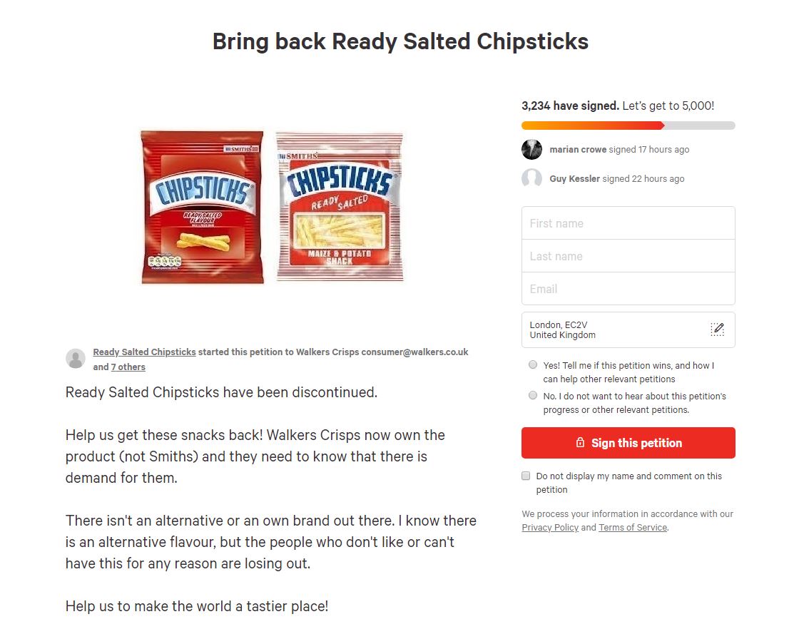 ready salted chipsticks alternative