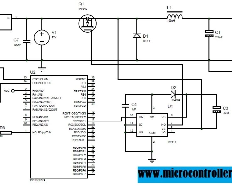 Digital Ammeter circuit and project using pic microcontroller