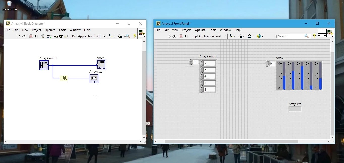 arrays in labview with examples: tutorial 5 | Microcontrollers Lab