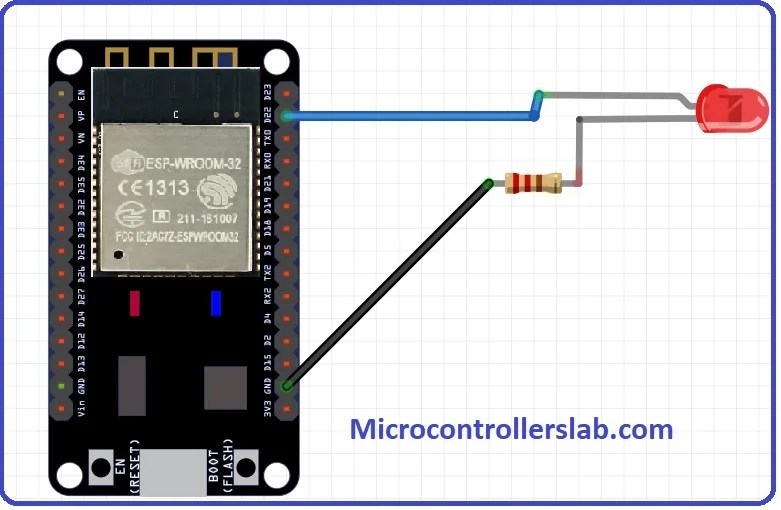 Esp32 gpio pins programming in arduino ide led blinking example