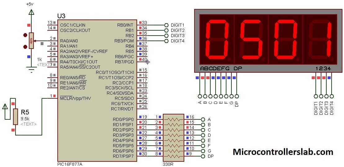 Schematic Diagram Of 7 Segment Display