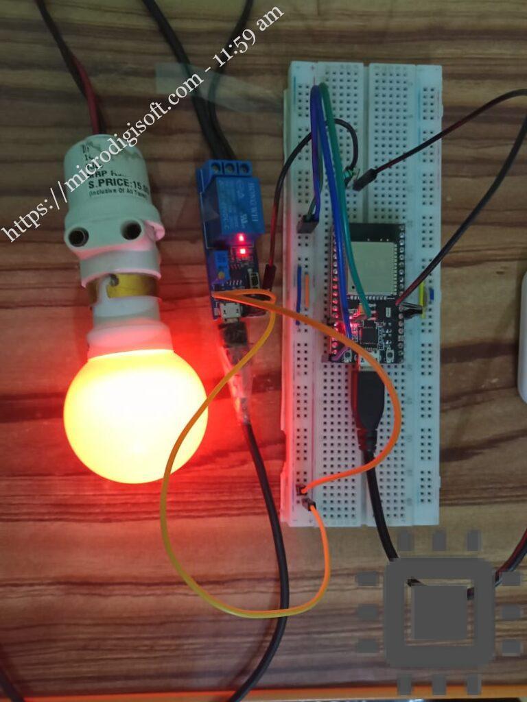 ESP32 with Relay to Control AC Appliances with  Server