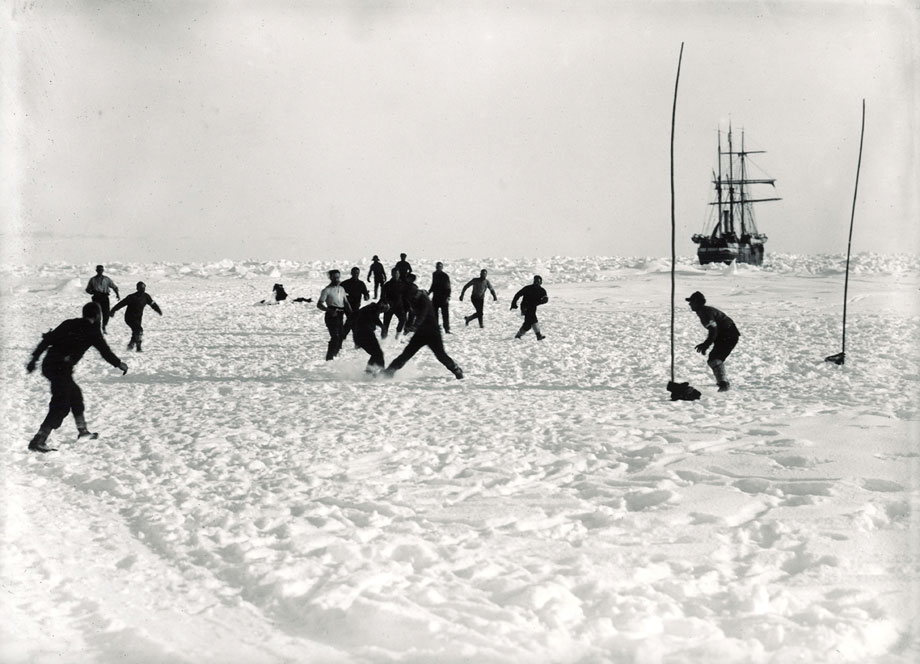 Ernest henry shackleton 33, commander. Antarctica The Crew Of The Imperial Trans Antarctic Expedition Playing A Game Of Football Or Soccer With The Endurance In The Background Ca 1914 1917 I Hope To Be Remembered For My Atrocities