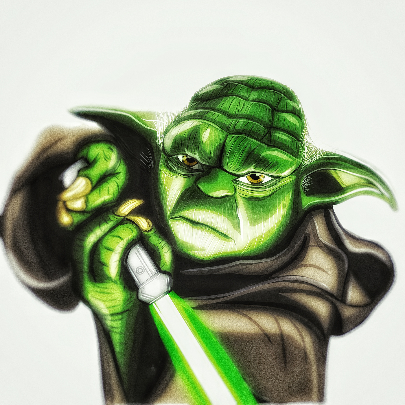 Illustration Master Yoda On Behance