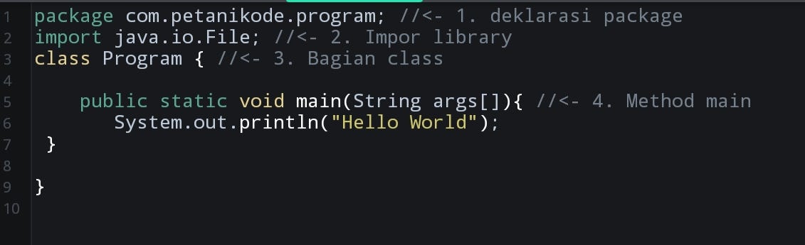 16 contoh pemrograman java dasar · 1. Memahami Struktur Dan Aturan Penulisan Sintaks Java Bagian 1 By Yunitapujiyanti Medium