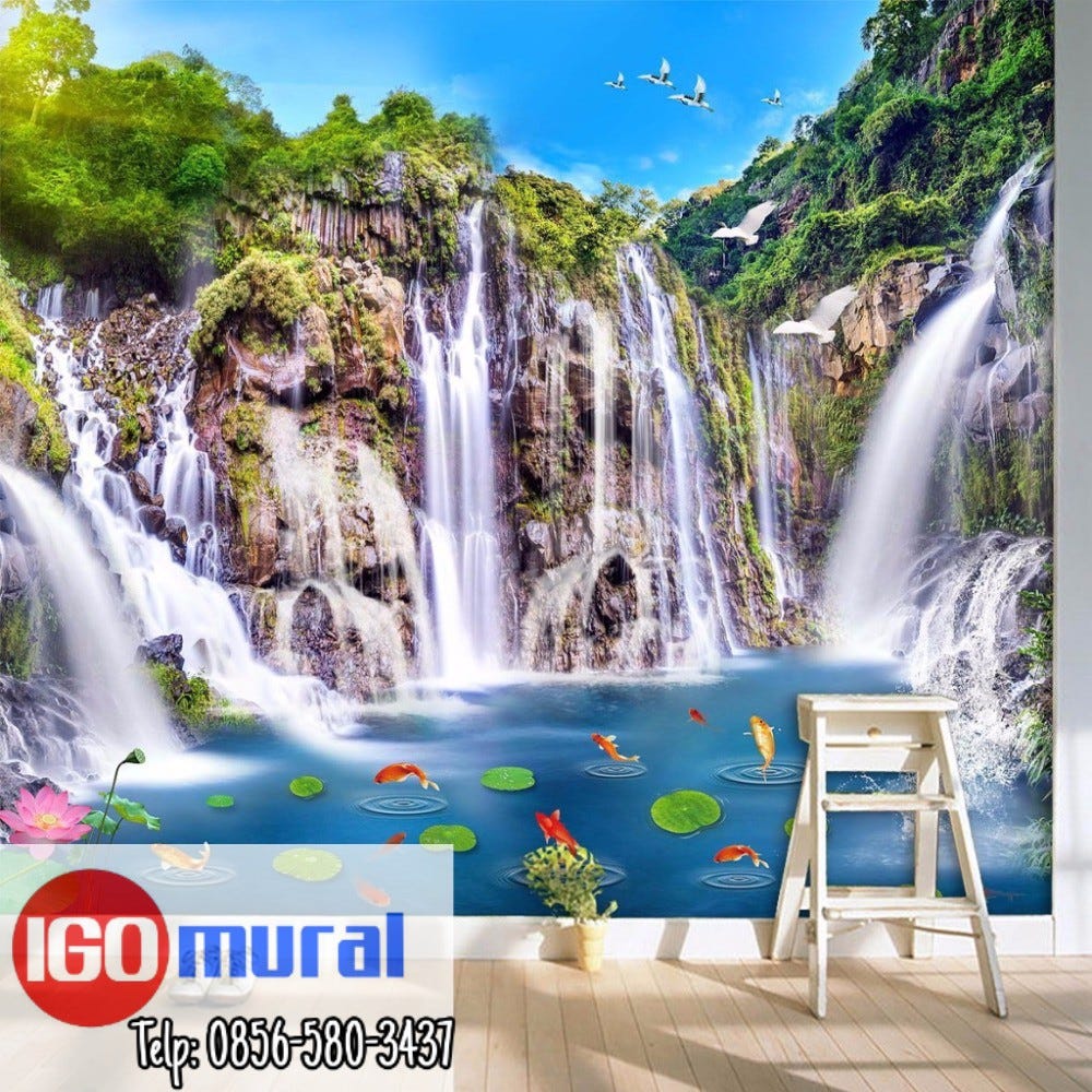 Gambar pemandangan alam kartun gambar pemandangan via . Lukisan Mural Medium