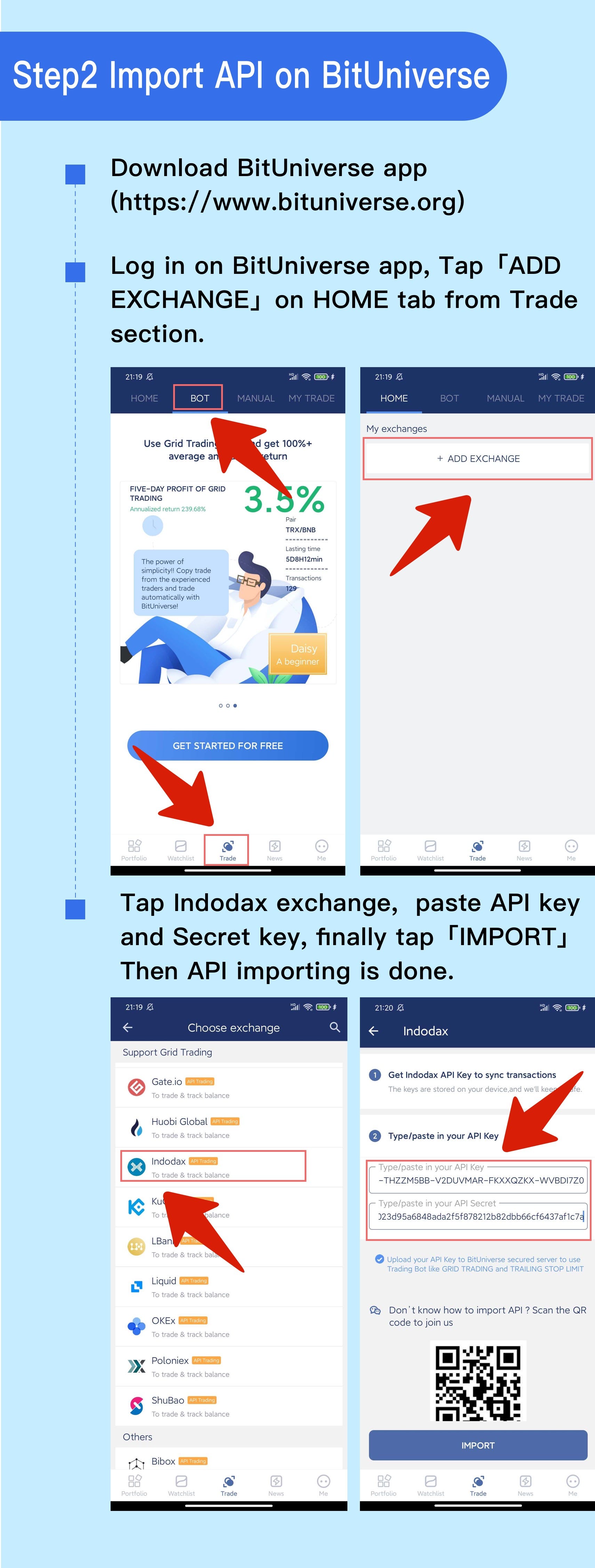 Trading bots generally follow a set of rules and trading strategies chosen and configured by the trader. 3-step tutorial to create BitUniverse Grid Trading Bot on ...