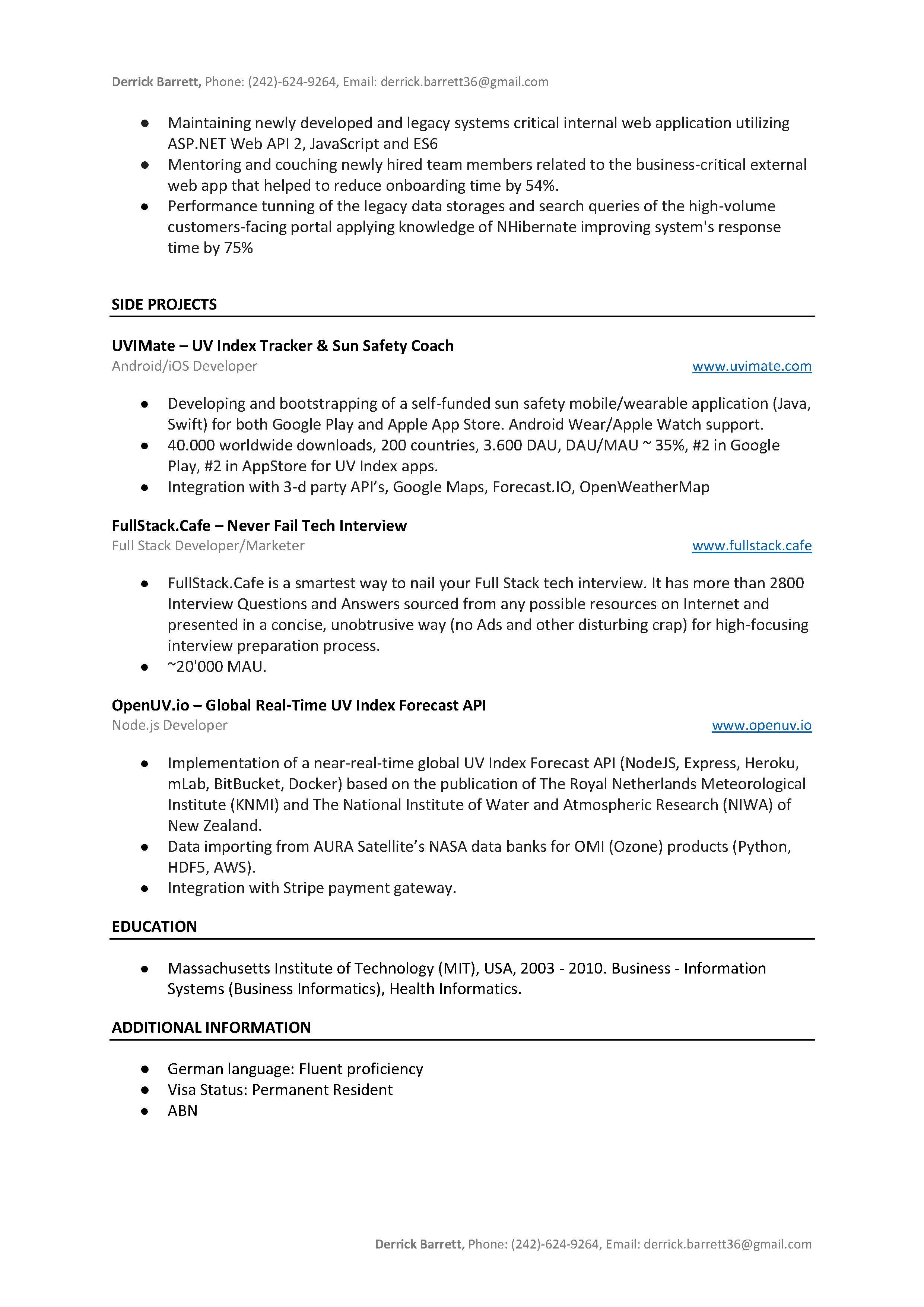 Ten words not to put on a resume. .NET Developer Resume Sample & Template (Word, PDF) | by Alex Ershov | Medium