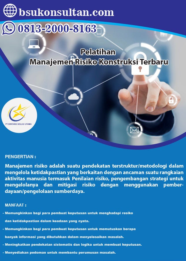Sedangkan menurut coso, manajemen resiko (risk management) dapat. Pelatihan Manajemen Risiko Konstruksi Terbaru Bsu Konsultan By Jasa Konsultan Iso Medium