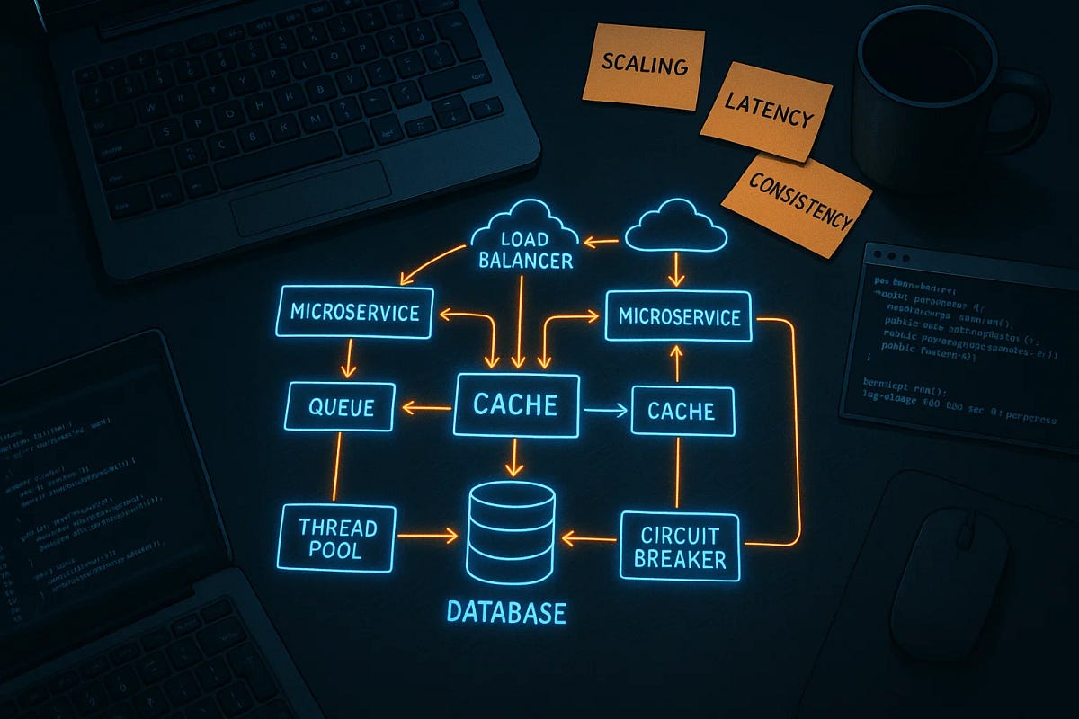 Illustration of system testing process showing software modules being tested in a network environment