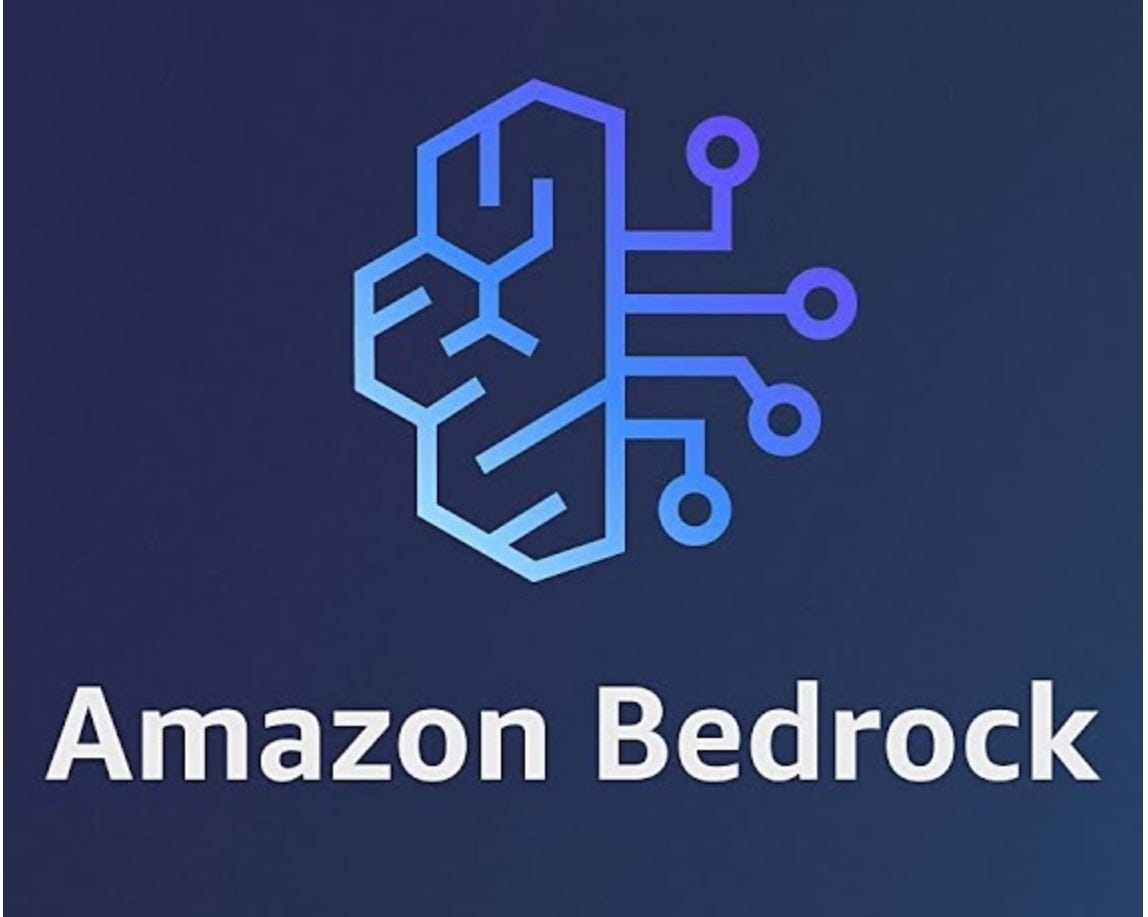 AWS Bedrock interface showing model selection and API integration for generative AI applications
