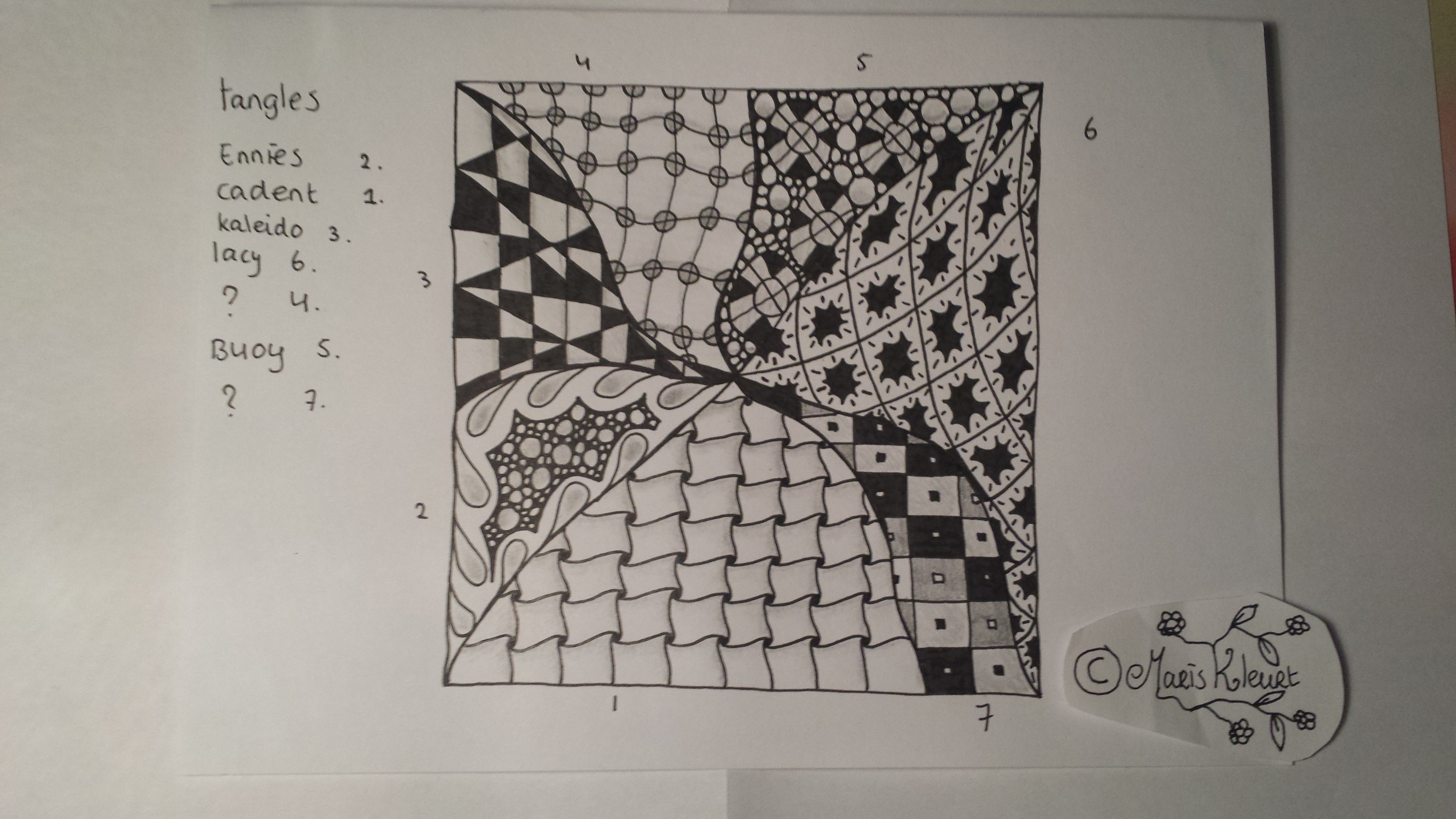 Zentangle Creatieve Patronen Tekenen Mkkleurt