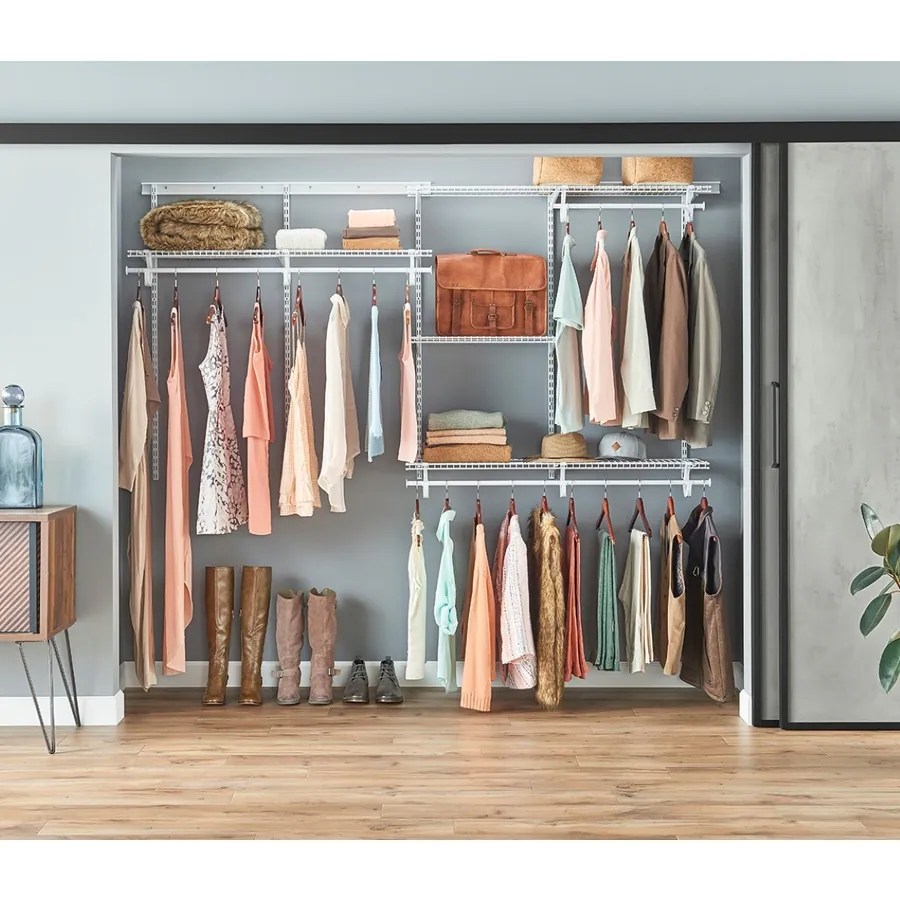 Home house & components rooms closet by the diy experts of the family handyman magazine you might also. ClosetMaid White Wire Closet Kit in the Wire Closet Kits