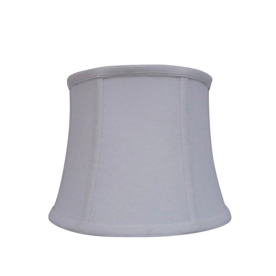 Measuring 62 inches in height, it features a brushed nickel finish with a white linen shade . allen + roth 7.5-in x 10-in White Fabric Drum Lamp Shade