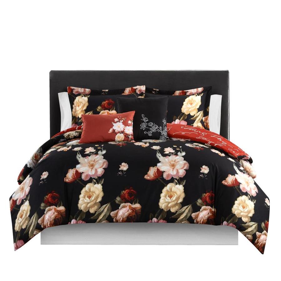 Shop wayfair for all the best queen comforters & sets. chic home design enid 5 piece black queen comforter set in the bedding sets department at lowes com