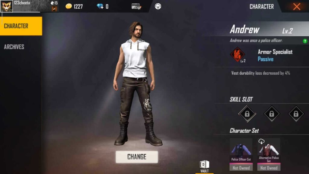 4, increases decrease of vest durability loss by 2%. Free Fire Andrew Character Guide Tips Tricks Mobile Mode Gaming