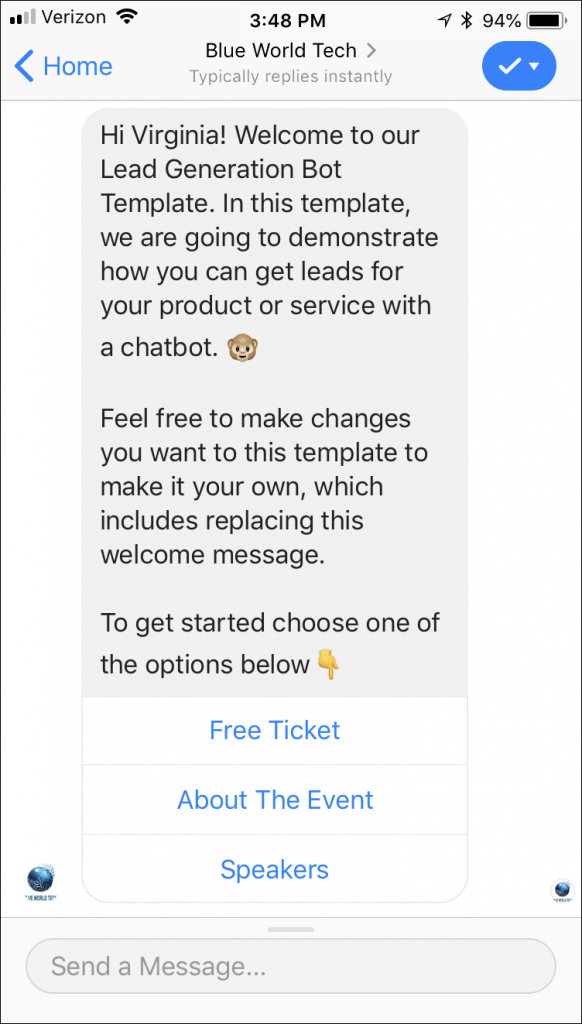 Like simple text messages, message templates are sent by sending a post request to the /me/messages endpoint of the graph . 21 Facebook Messenger Chatbot Templates For Lead Gen Real Estate Ecommerce More