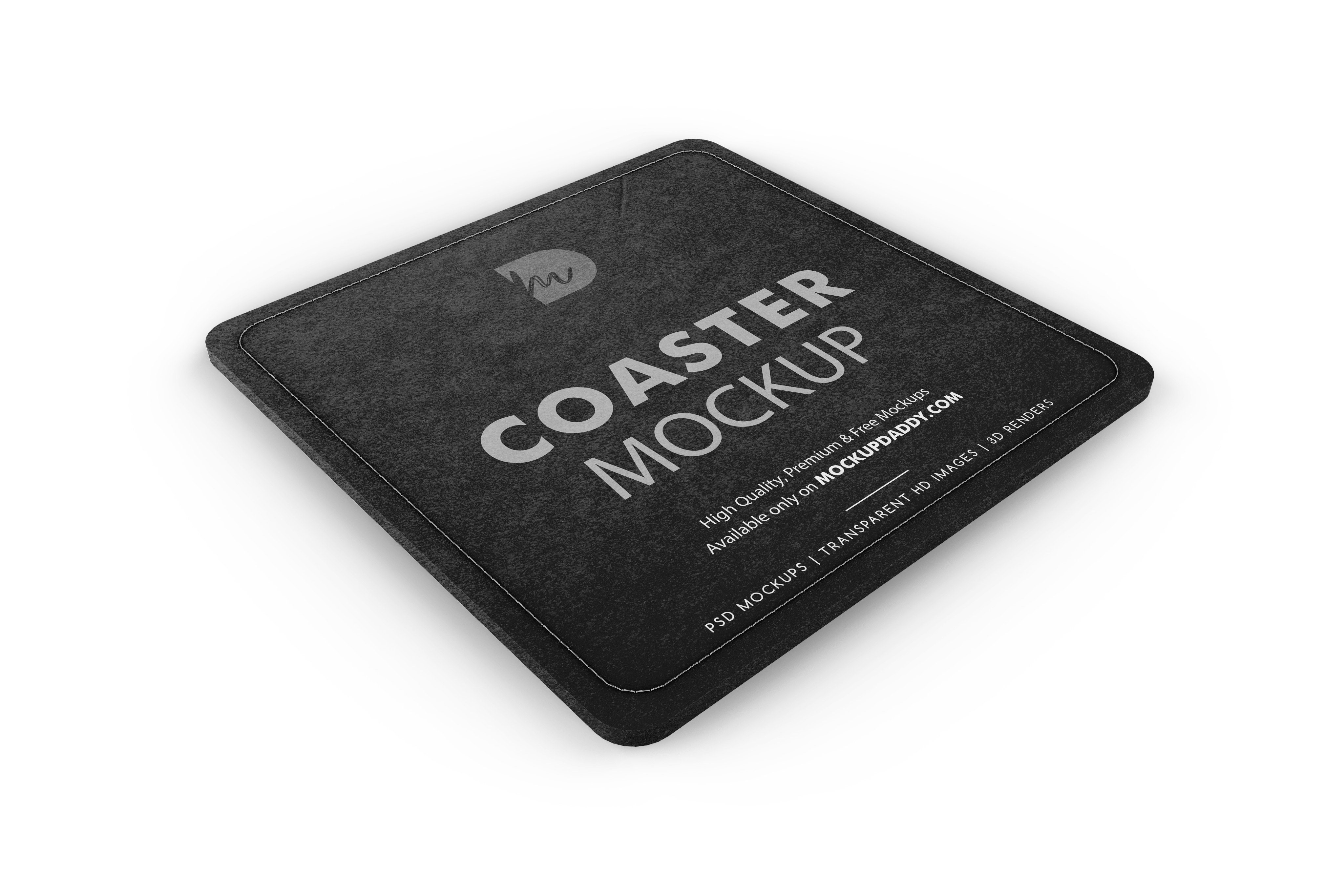 Free to download in photoshop . Square Coaster Mockup Free Mockup Daddy