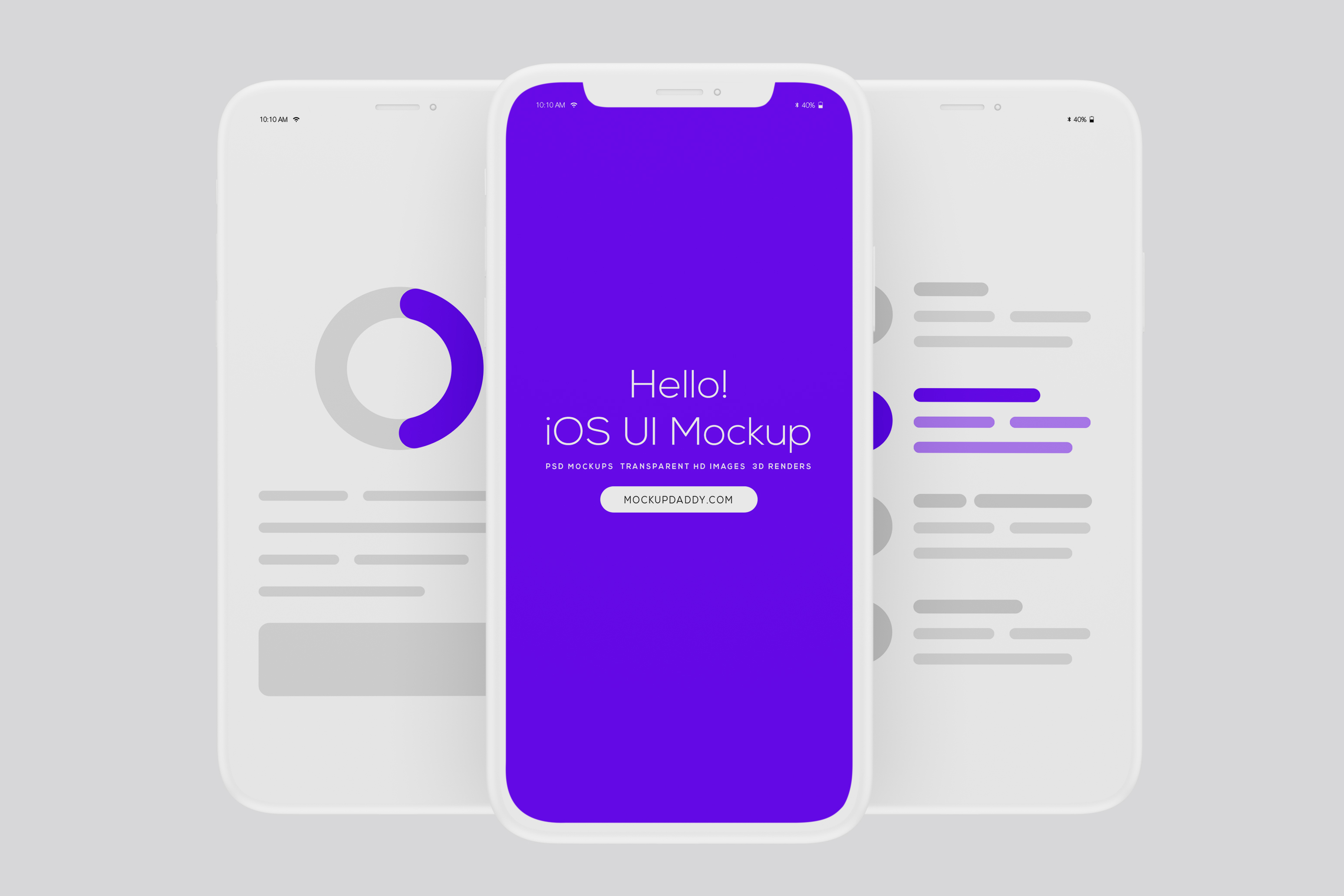 This smartphone is rendered on its side with the display . Ios App Ui Mockup Mockup Daddy