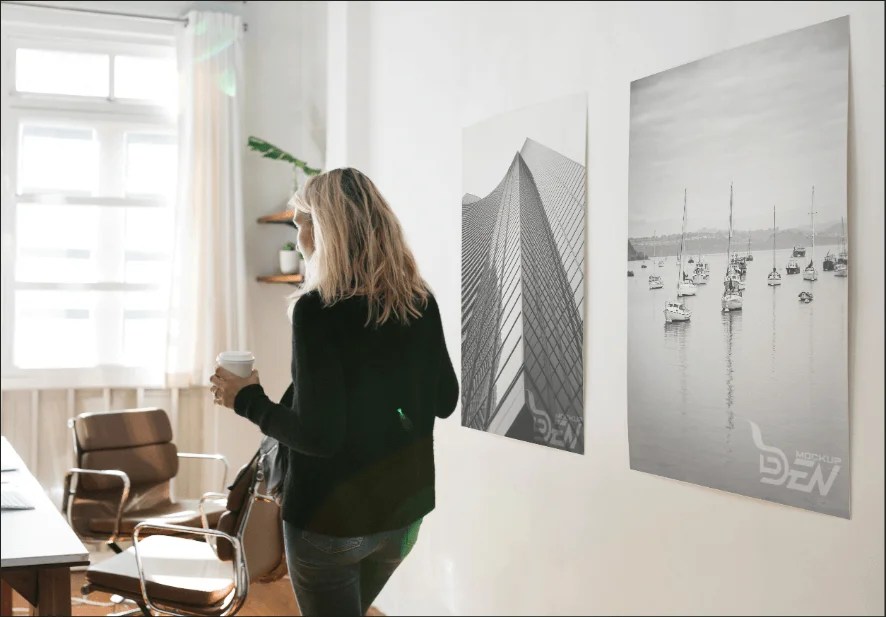 Office wall mockup · free pngs, stickers, photos, aesthetic backgrounds and wallpapers, vector illustrations and art. Free Poster Office Scene Mockup Mockupden Exclusive