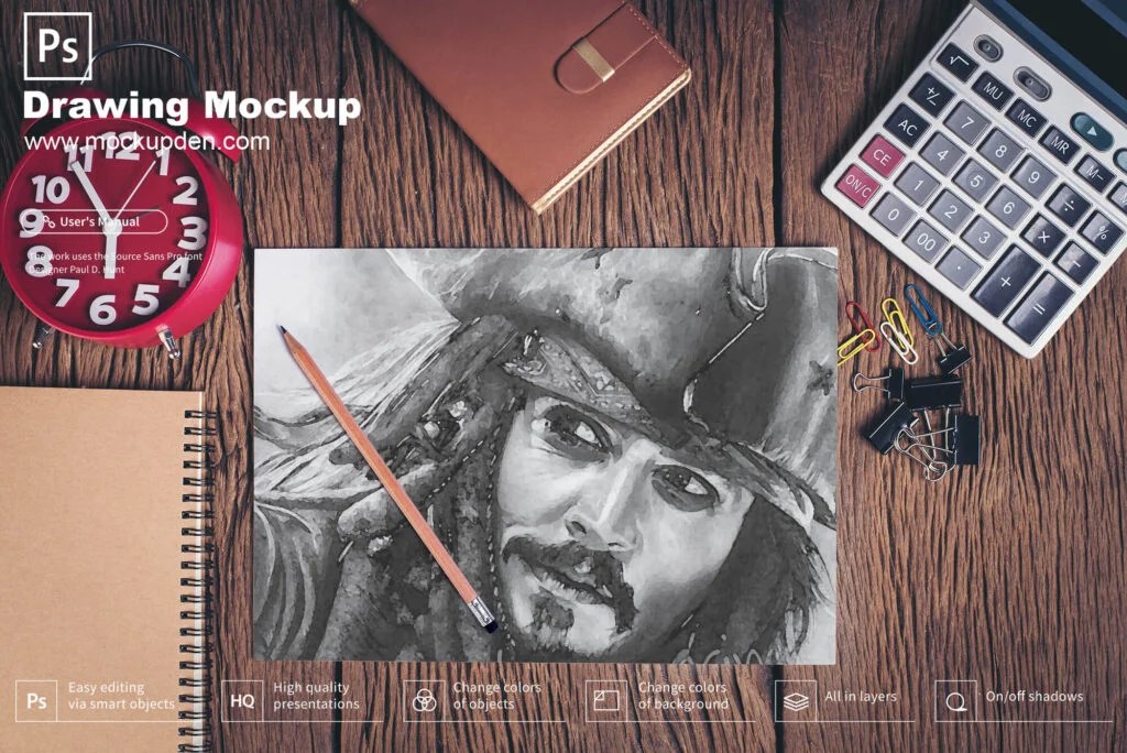 “i take my sketchbook everywhere with me,” she says. Free Drawing Mockup Psd Template Mockup Den