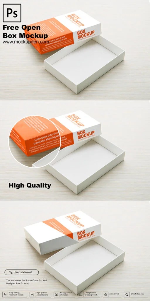 Free light box signage board mockup psd. Free Open Box Mockup Psd Template Mockup Den
