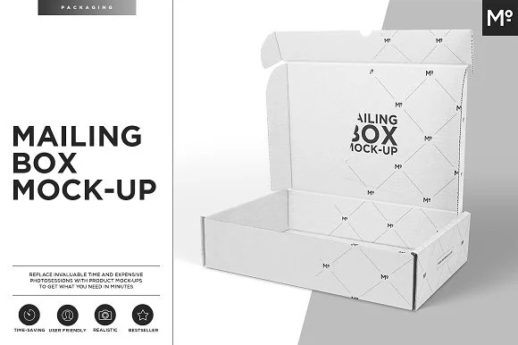Psd file with three smart layers, dimensions: 25 Best Clean White Box Mockup Psd Ai Templates