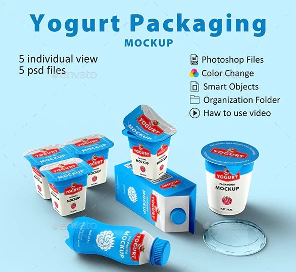 Present your very own yogurt packaging design with this yogurt mockup. 35 Free Yogurt Mockup Milk Yogurt Psd Vector Templates