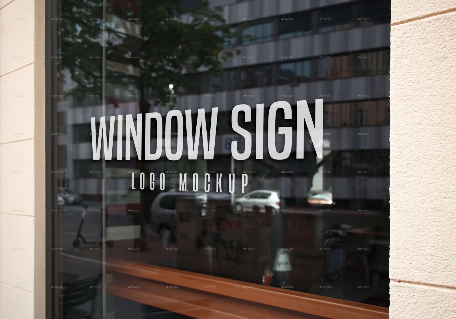Simple edit with smart layers. 20 Stunning Window Signage Mockup Psd Templates