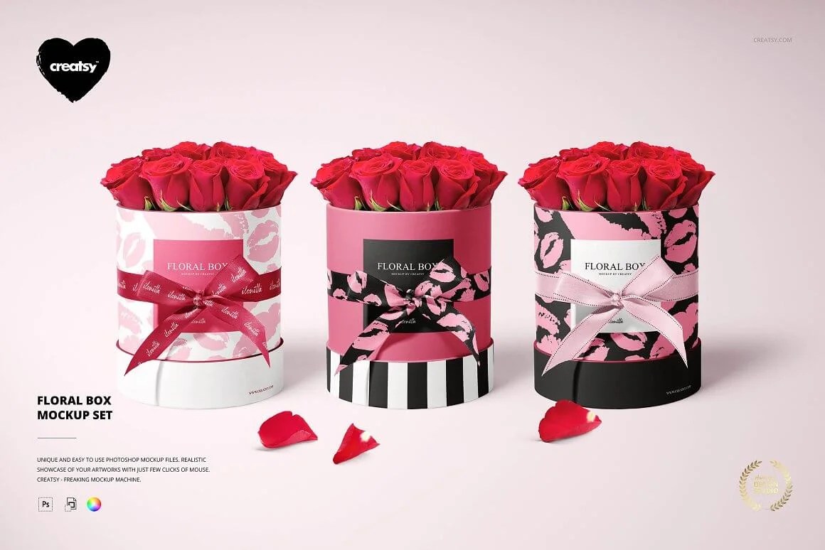 An all in one solution for custom printed boxes. 20 Beautiful Flowers Packaging Mockup Psd Templates