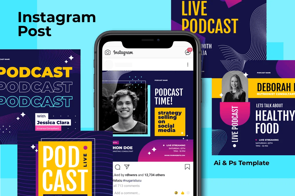 Free psd of the apple's podcast app for ios. 24 Best Podcast Mockup Psd Templates Instagram Talkshow M
