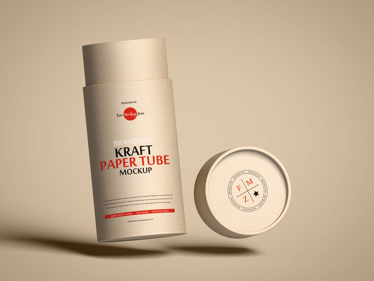 Best free fonts, mockups, graphics and templates. Free Floating Craft Tube Packaging Mockup Design Mockup Planet