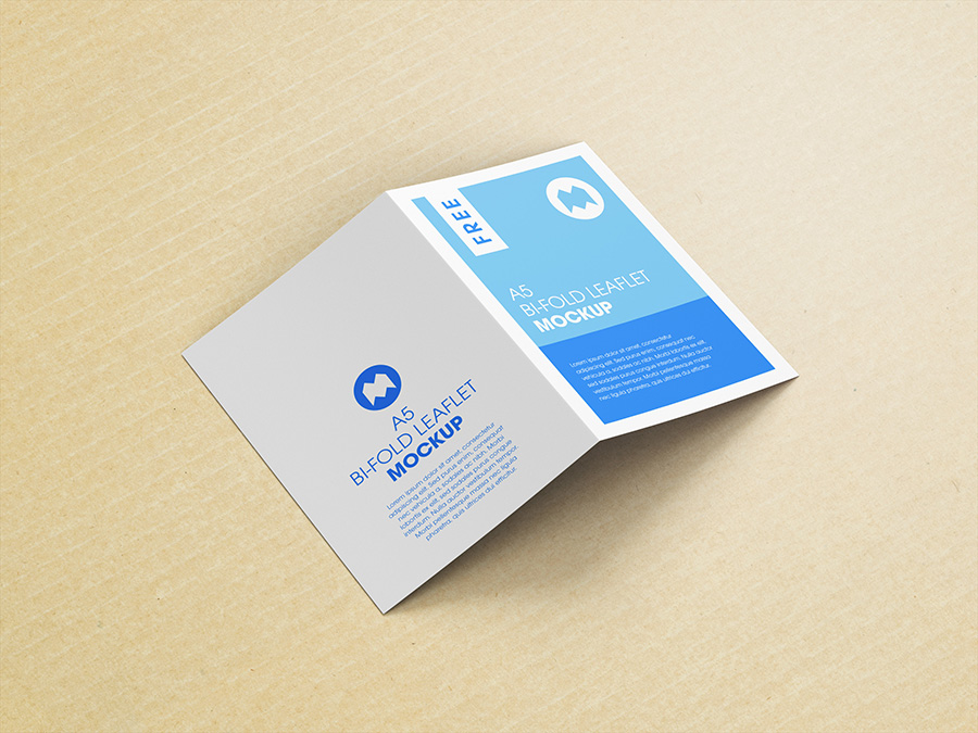 A5 brochure mockup | 30+ free creative a5 brochure psd templates: Free A5 Bi Fold Leaflet Mockup Mockups Design