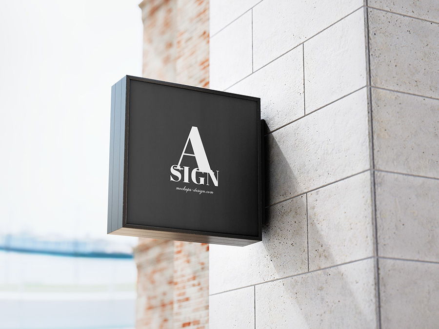 Free hanging sign mockup Mockups Design Free Premium