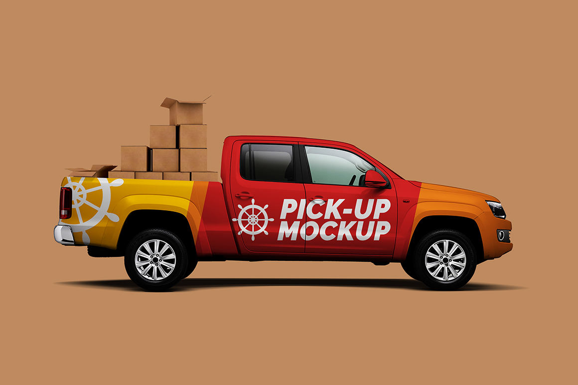 If you think the free ones are not what you are looking for, try the. Pick Up Truck Mockup Mockupslib