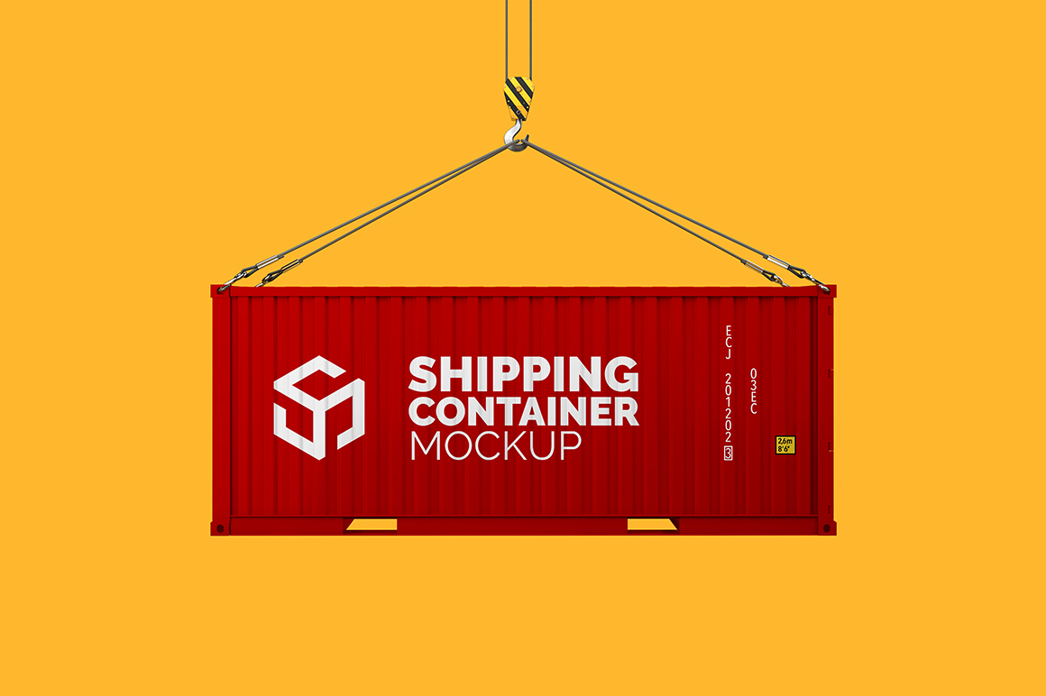 Psd files free packaging mockup. Shipping Container Mockup Mockupslib