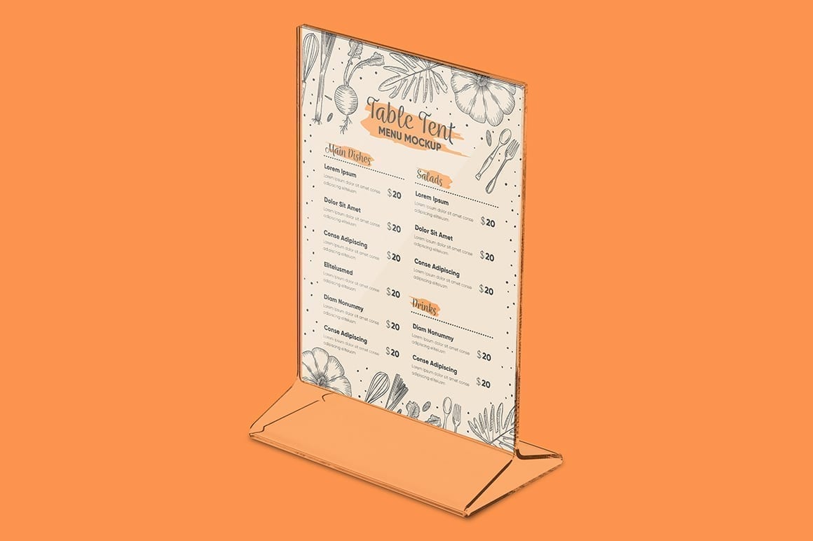 Find & download the most popular table menu mockup psd on freepik ✓ free for commercial use ✓ high quality images ✓ made for creative projects. Table Tent Acrylic Menu Mockup Mockupslib