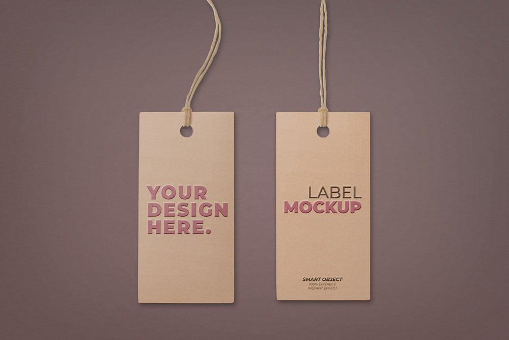 Free label tag mockups (psd). Free Label Hang Tag Mockup Psd Mockuptree