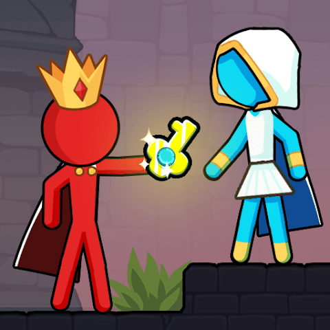 Stick Red Boy And Blue Girl
