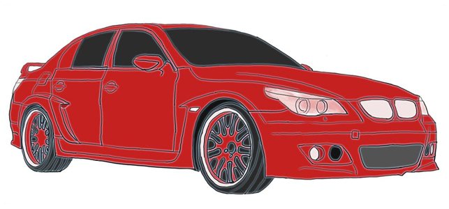 как нарисовать бмв м5 поэтапно