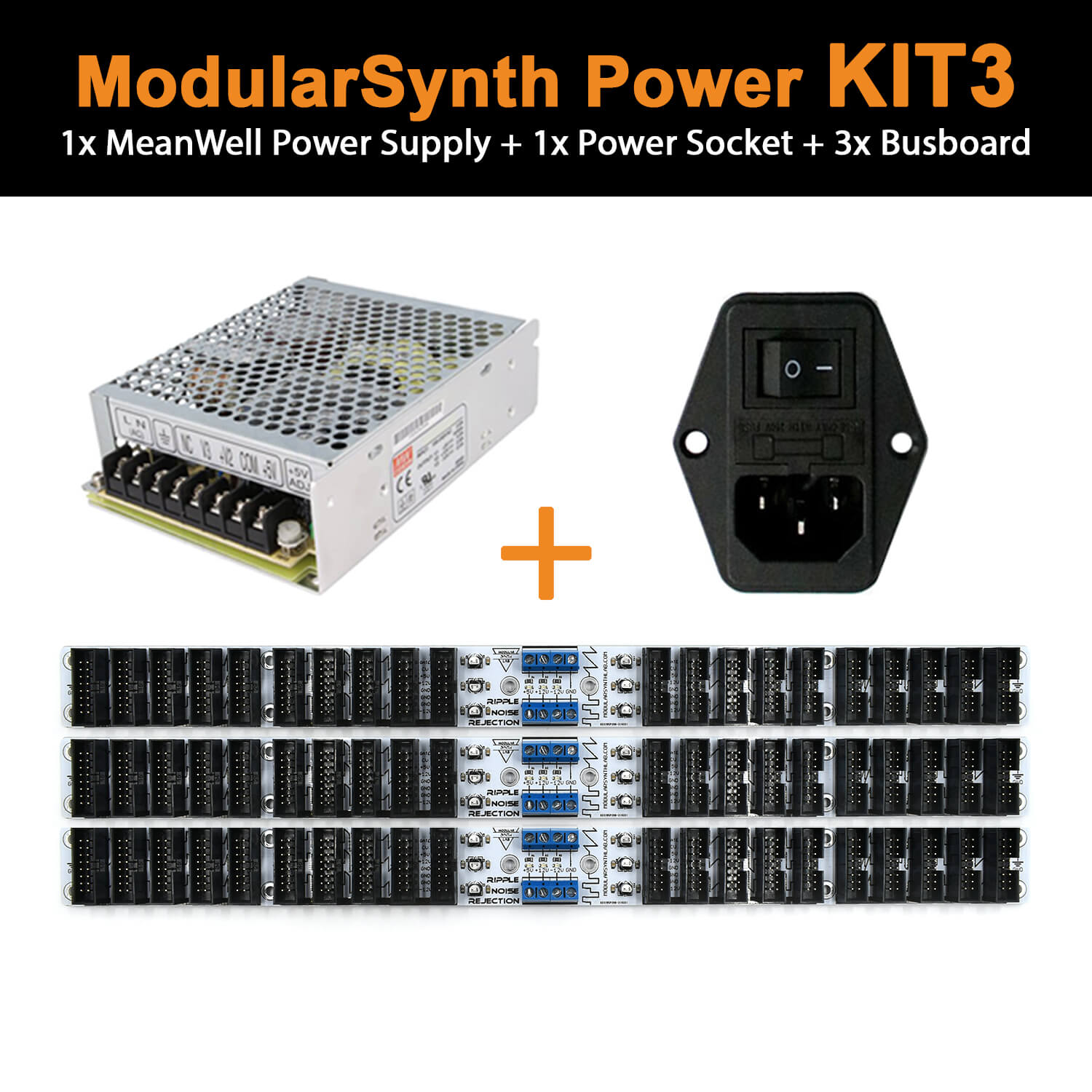 Eurorack Power KIT, Modular Synthesizer Power KIT ModularSynthLab