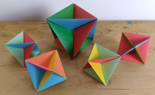 Icosahedron made of sonobe units. Senior Sessions Making Math Solid Octahedron Monday March 22 At 2 00 Pm Et New York National Museum Of Mathematicsnational Museum Of Mathematics