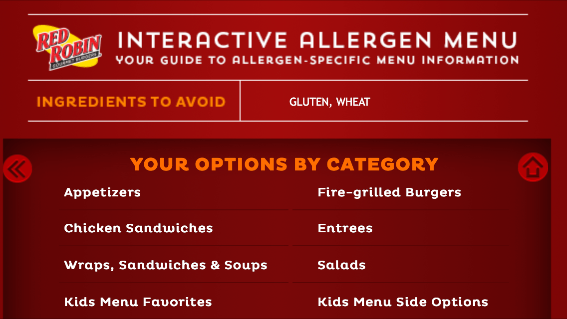 The gluten free hamburger buns are the best. Red Robin Gourmet Burgers Giveaway Interactive Allergen Menu Review Mommin It Up