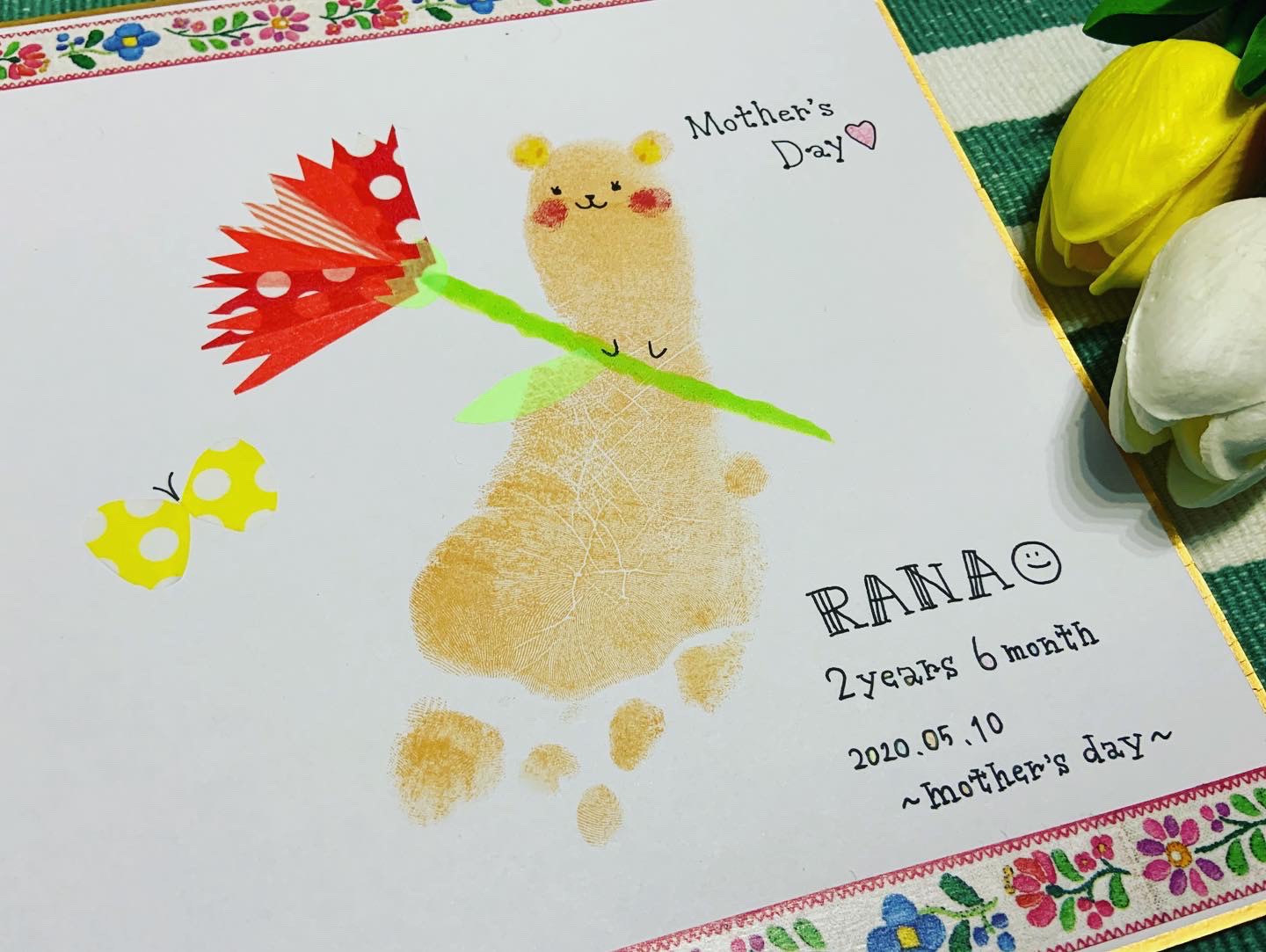 レポ 母の日手形アート Mom マムプラス 鹿児島のママ プレママを応援するカルチャースクール レンタルスペース
