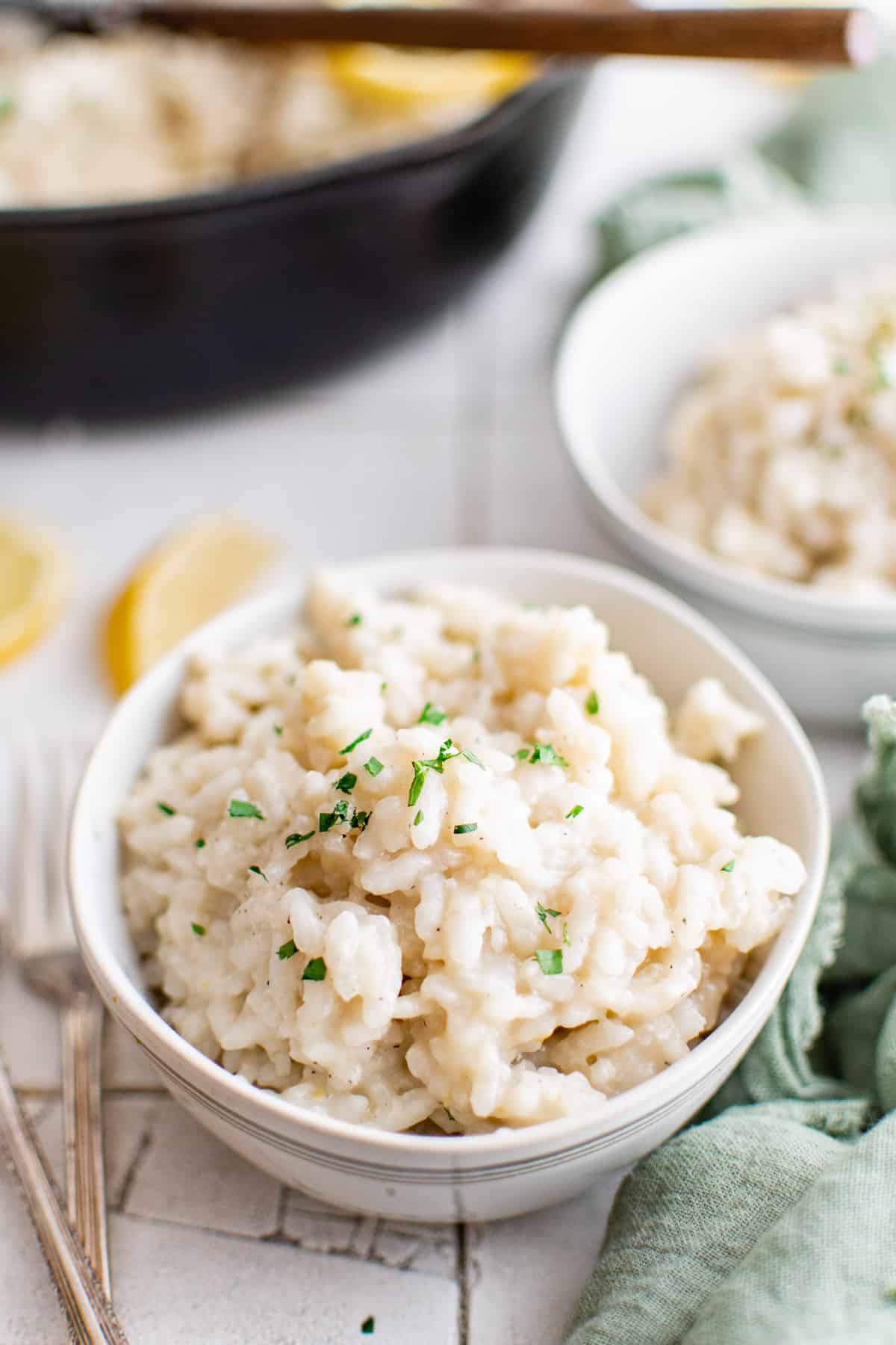 Bring the liquid to a boil and reduce to a simmer. Parmesan Risotto More Than Meat And Potatoes