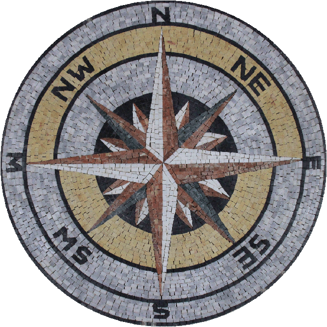 American de rosa lamparts ceiling medallion in white. MD1751 Beautiful Compass Medallion Shaped Mosaic | Mosaic