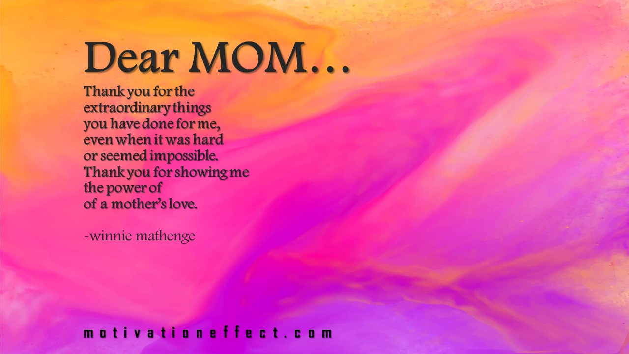 I know i don't show how great my love is, but i need you to know all the love of you i have to give. Mothers Love : An Inspirational Mother's Day Poem ...