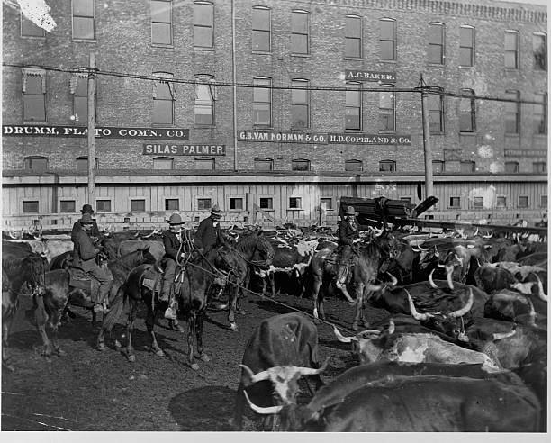 Cowboys in Chicago Stockyards. (Photo by Ray Stannard Baker/Library of Congress/Corbis/VCG via Getty Images)