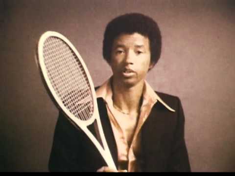 Tennis Player Arthur Ashe's tennis racket commercial from 1984. Photo Credit: Google Images